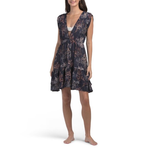 COSITA LINDA multi Made In Colombia V-front Swim Cover-up Dress - Picture 1 of 2